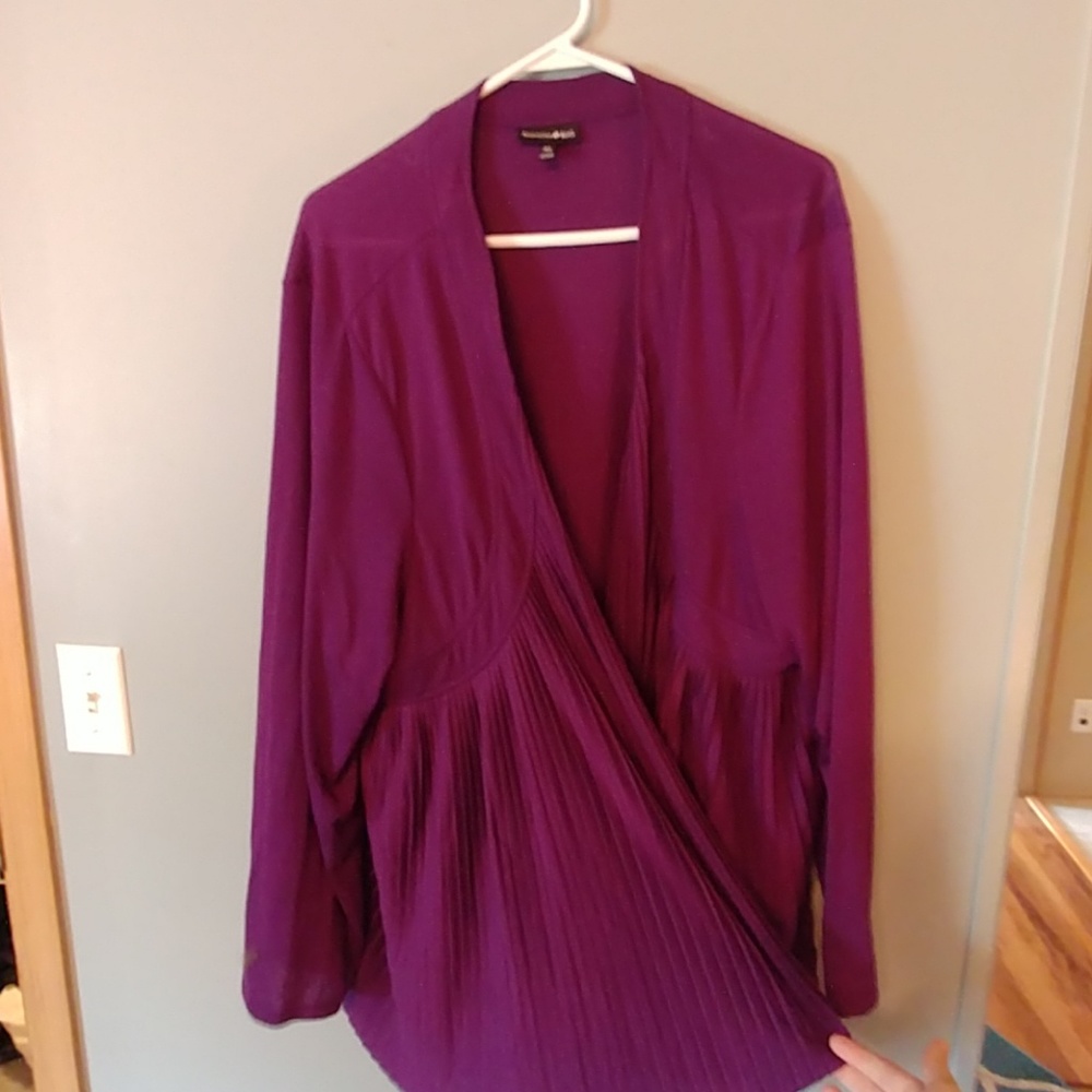 Pleated front blouse